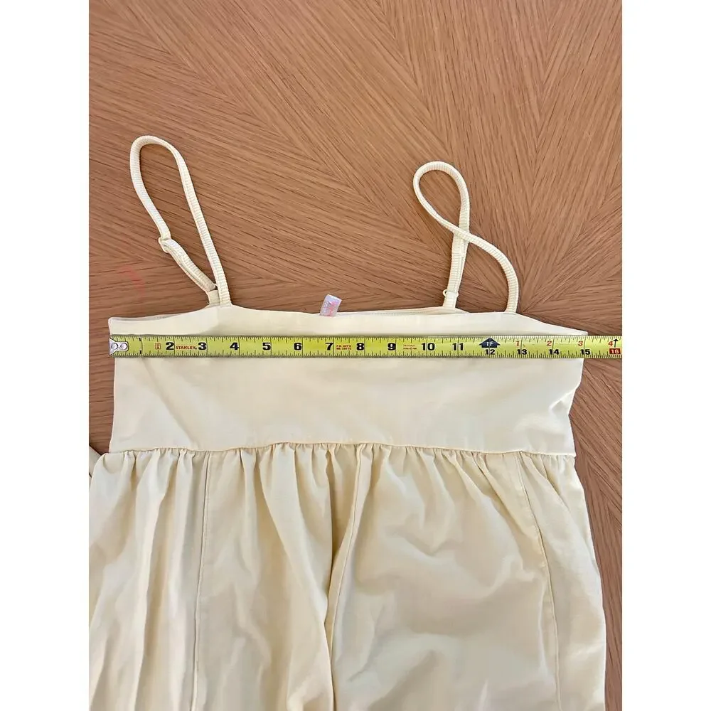 Free People Movement Hot shot strappy onesie Yellow Wide Leg Jumpsuit Romper - Picture 7 of 7